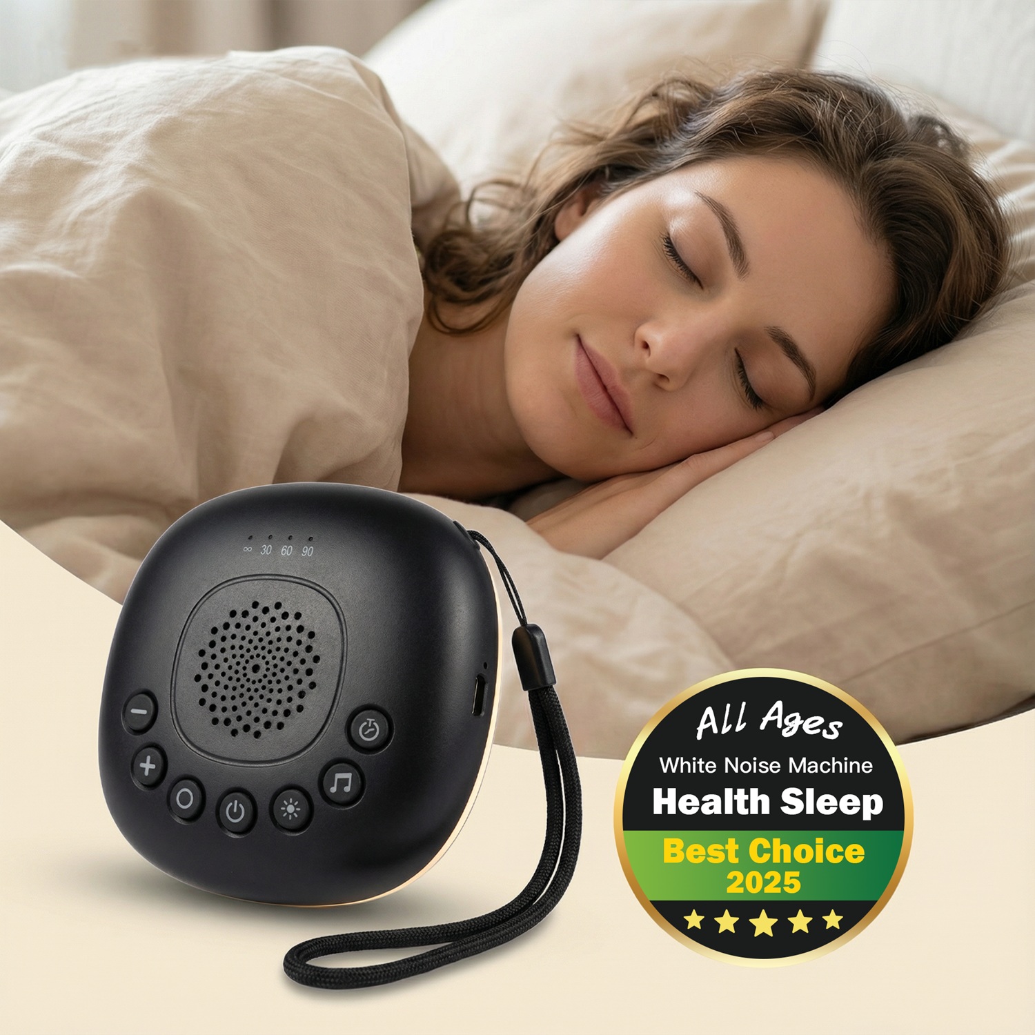 White Noise Machine Baby - Portable White Noise Machine 20 Sounds