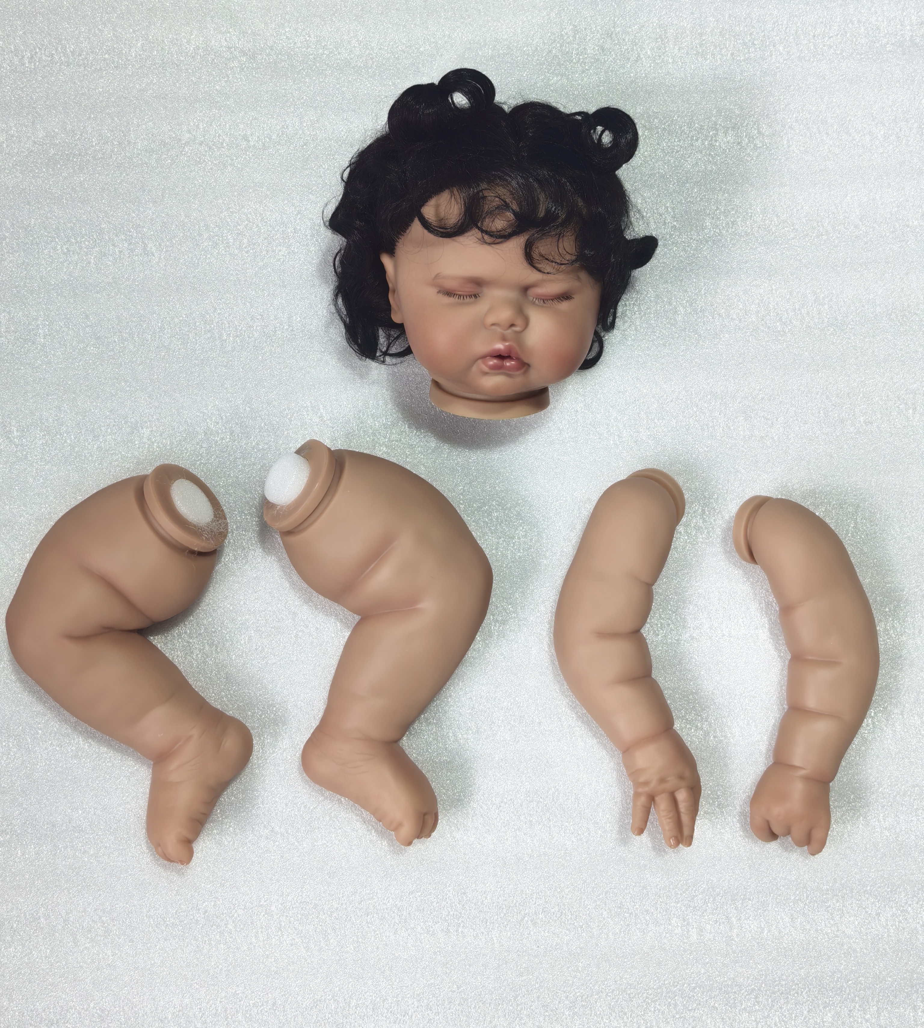 Baby Products Hair - NPK 19inch Dark Skin Pickle Reborn