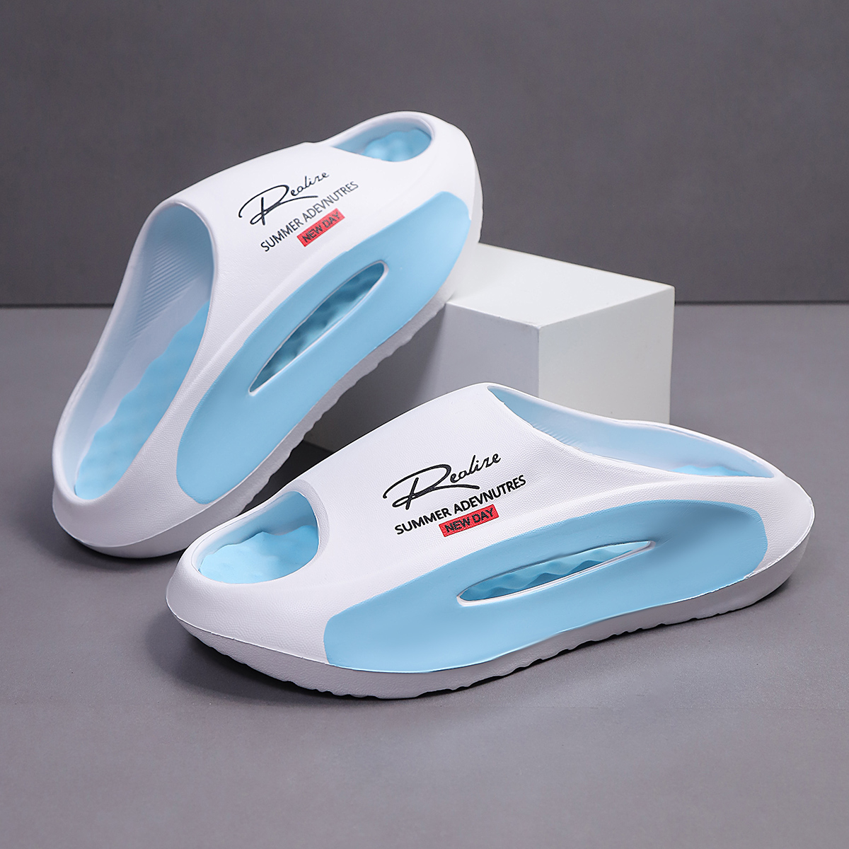 Baby Gate Stairs - Men's Sport Slippers - Lightweight EVA