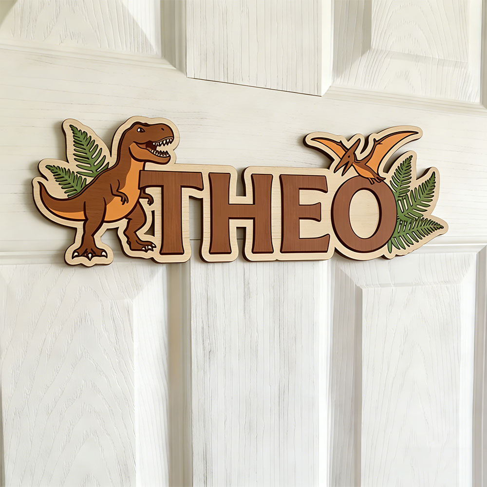 Personalized Dinosaur Name Sig - Baby Gate Stairs บทวิจารณ์และราคา
