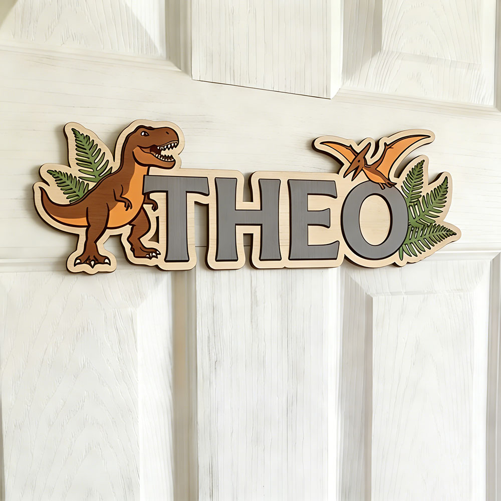 Personalized Dinosaur Name Sig - Baby Gate Stairs บทวิจารณ์และราคา