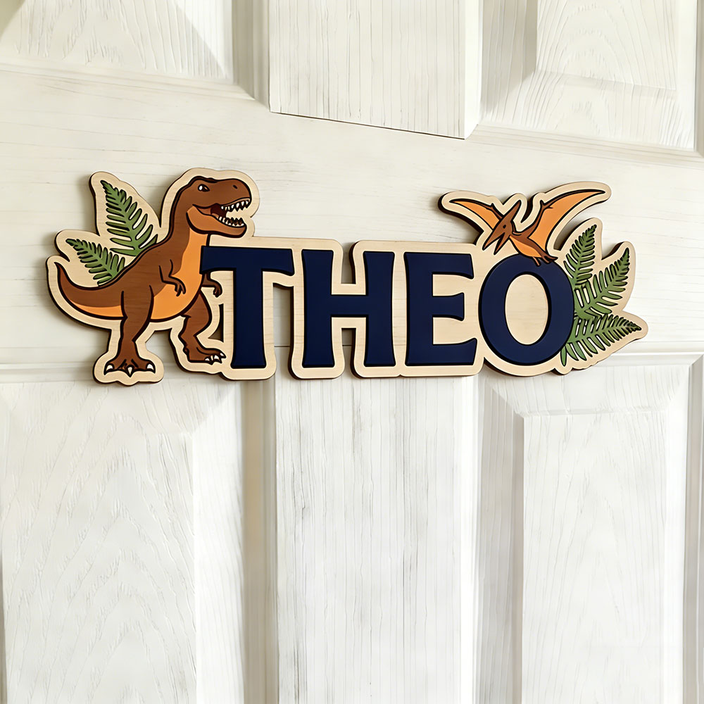 Personalized Dinosaur Name Sig - Baby Gate Stairs บทวิจารณ์และราคา