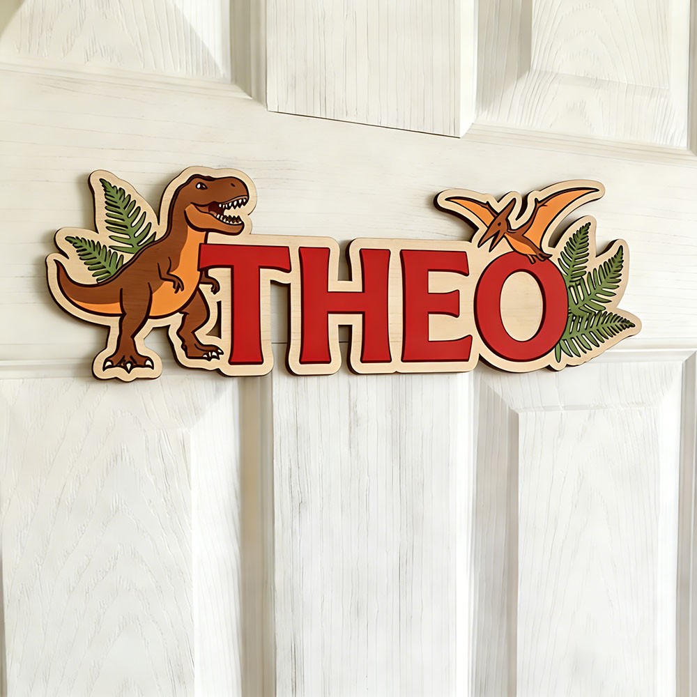 Personalized Dinosaur Name Sig - Baby Gate Stairs บทวิจารณ์และราคา